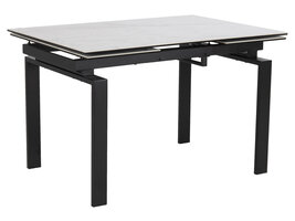 Hummar eetkamertafel 120/200 cm incl. 2 verlengbladen wit.