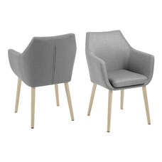 Noel eetkamerstoel met armleuning, grijs.