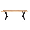 Tony eethoek , 1 eettafel en 6 stoelen donker grijs en eik.