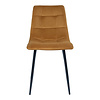 Tony eethoek , 1 eettafel en 6 stoelen geel en eik.