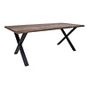 Tony eethoek , 1 eettafel en 6 stoelen geel en eik.