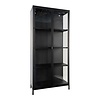 Brisbane vitrinekast hoogte 175 cm, zwart.