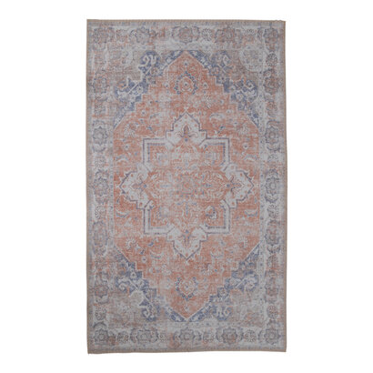 Hawai vloerkleed 160x230 cm oranje en blauw.