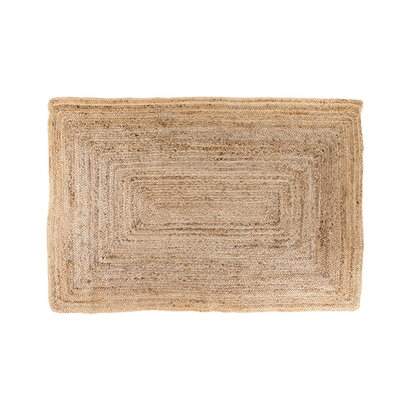 Broom vloerkleed 90x60 cm in jute natuur.