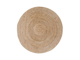 Broom vloerkleed Ã˜90 cm in jute natuur.