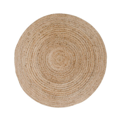 Broom vloerkleed Ã˜90 cm in jute natuur.