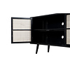 NordicMindiRattan TV-meubel met 4 deuren, zwart.