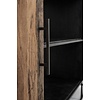 Rustika dressoir met 2 deuren, rustiek boothout & zwart.