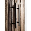 Rustika vitrinekast met 2 deuren, rustiek boothout & zwart.