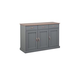 Luzerna dressoir met 3 deuren en 3 laden grijs, bruin.