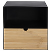 Joliet nachtkastje wandmontage met 1 plank en 1 lade, zwart.