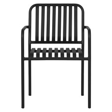 Stella tuinstoel stapelbaar, zwart.