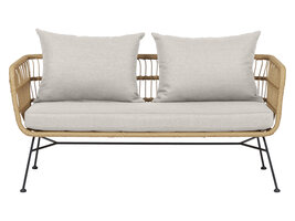 Nina tuinbank 2 pers. incl. kussen, beige.