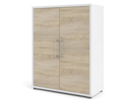 Prisme Dossierkast met 2 deuren, wit, eiken decor