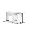 Prisme Bureau met verrijdbaar onderstel, wit