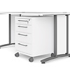 Prisme Bureau met verrijdbaar onderstel, wit