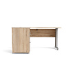 Prisme Hoekbureau met 1 plank en 3 laden, eiken decor