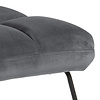 Alice fauteuil , ligstoel velours grijs.