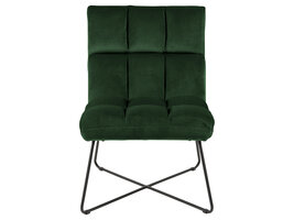 Alice fauteuil , ligstoel velours groen.