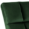 Alice fauteuil , ligstoel velours groen.