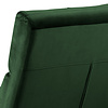 Alice fauteuil , ligstoel velours groen.