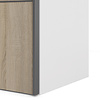 Veto Schuifdeurkast 2 deuren breed 243 cm wit, eiken decor.