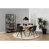 Bali eetkamerstoel PU-imitatieleer zwart.