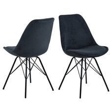 Eris eetkamerstoel fluweel antracietgrijs.