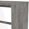 ebuy24 Nada kommode hoog met 5 lades, betondecor/wit hoogglans.