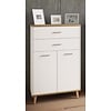 ebuy24 Lindas kommode 2 deuren 2 laden wit, eik decor.