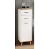 ebuy24 Lindas kommode 1 deur 2 laden wit, eik decor.