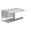 ebuy24 UsalXL60 nachtkastje wandmontage 1 lade 1 plank wit.
