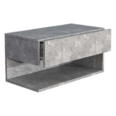 ebuy24 UsalXL60 nachtkastje wandmontage 1 lade 1 plank beton decor.