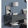 ebuy24 UsalXL60 nachtkastje wandmontage 1 lade 1 plank antraciet.