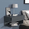 ebuy24 UsalXL60 nachtkastje wandmontage 1 lade 1 plank antraciet.