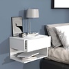 ebuy24 UsalXL45 nachtkastje wandmontage 1 lade 1 plank wit.