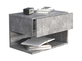 ebuy24 UsalXL45 nachtkastje wandmontage 1 lade 1 plank beton decor.