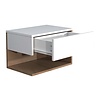 ebuy24 UsalXL45 nachtkastje wandmontage 1 lade 1 plank wit, eik decor.