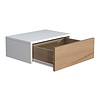 ebuy24 UsalM45 nachtkastje wandmontage 1 lade wit, eik decor.