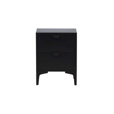 ebuy24 Piring nachtkastje 2 laden zwart.