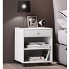 ebuy24 Rolda nachtkastje 1 lade 2 planken wit.