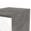 ebuy24 Nada nachtkastje met 2 lades , betondecor/wit hoogglans.