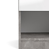 ebuy24 Nada nachtkastje met 1 lade en 1 plank, betondecor/wit hoogglans.
