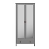 ebuy24 TromsÃ¸ kledingkast 6 spiegel deuren 1 lade grijs.