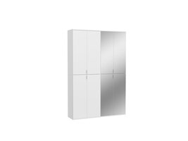 TEST ProjektX kledingkast 8 deuren wit, spiegel.