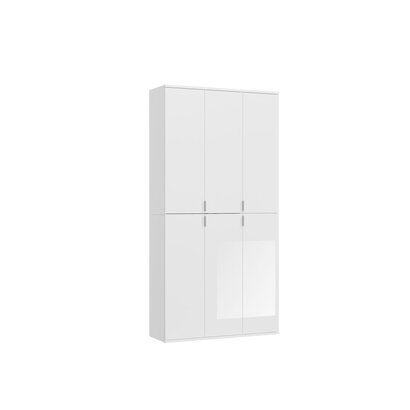 ebuy24 ProjektX kledingkast 6 deuren wit.