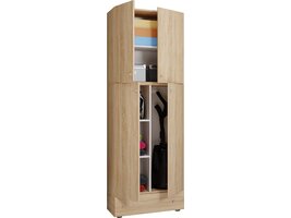 ebuy24 LonaXXL kledingkast 4 deuren 1 lade eik decor.