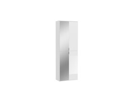 ebuy24 ProjektX kledingkast 4 deuren wit, spiegel.