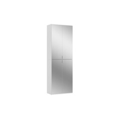 ebuy24 ProjektX kledingkast 4 deuren wit, spiegel.