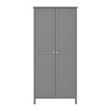 ebuy24 TromsÃ¸ kledingkast 2 deuren grijs.